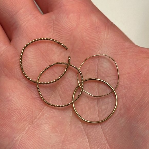 Catbird NYC Solid Gold Stacking Rings 7 *ONE IS BROKEN* - Picture 3 of 4